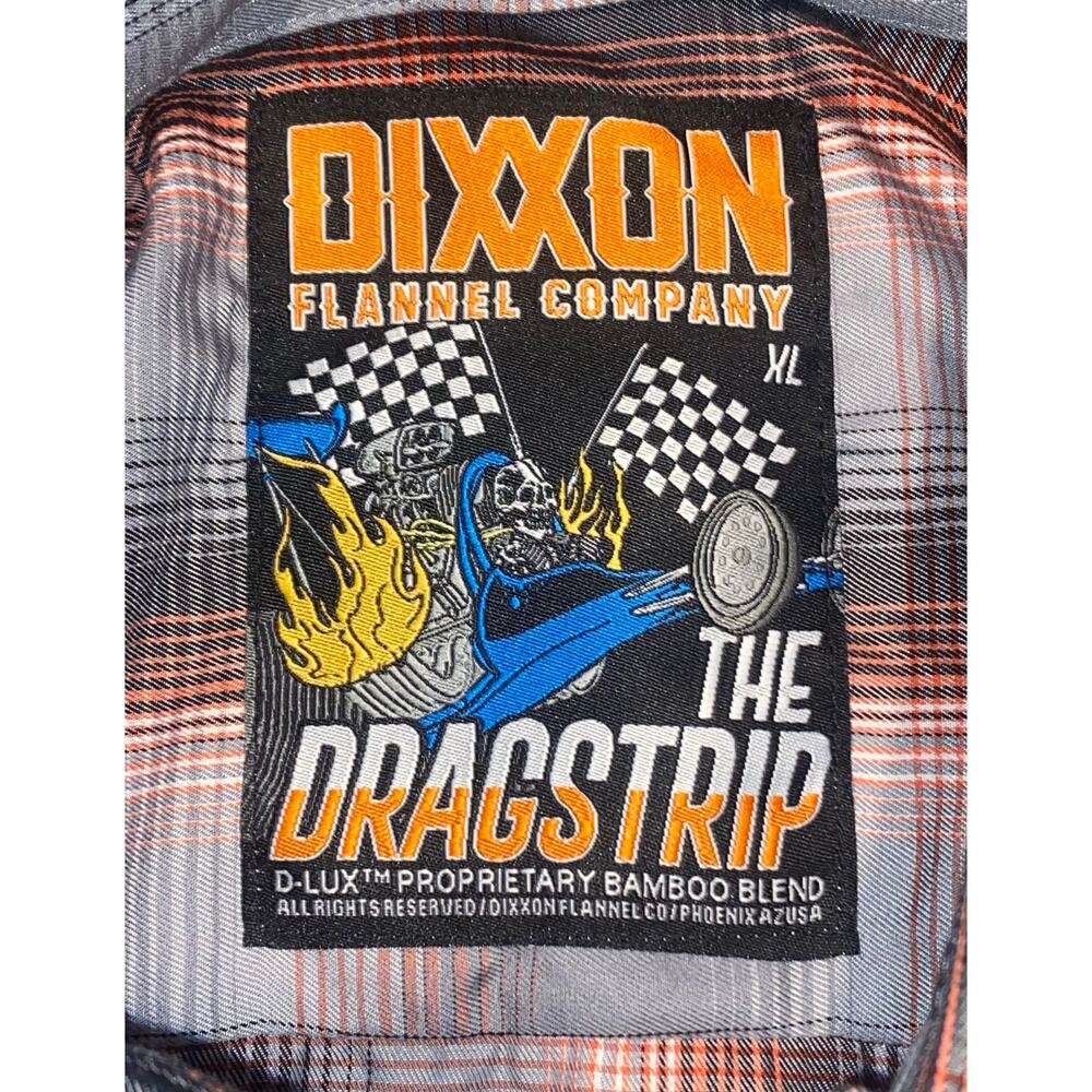 Dixxon Flannel Co Shirt Mens XLarge Gray Dragstrip ShortSleeve Button Down Plaid - Picture 5 of 8